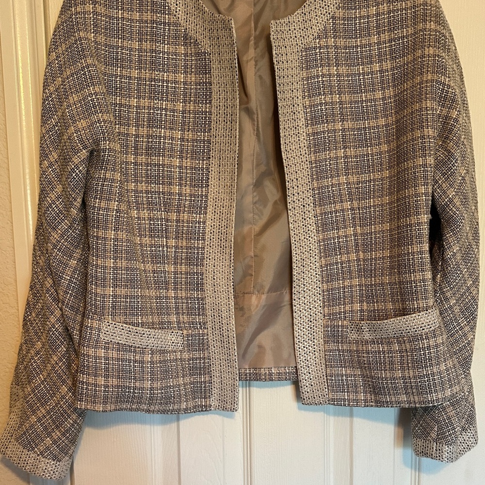 Pendleton - Crop Collarless Blazer Lightweight Ch… - image 1